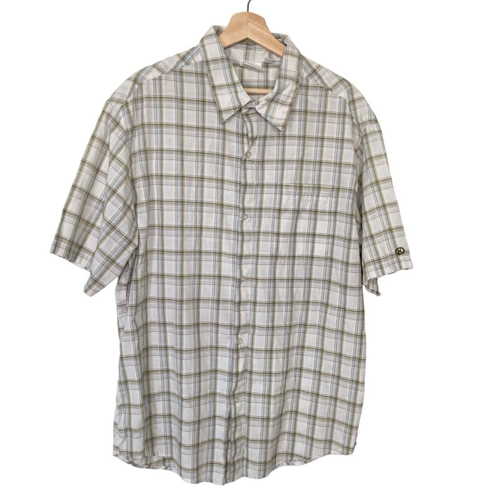 Hurley Men's Multicolor Plaid Short Sleeve Casual Button-Up Shirt Size XL